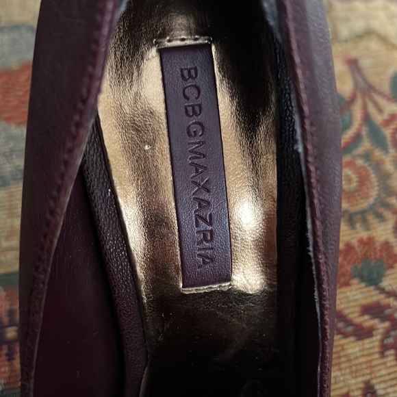 BCBG Max Azria Beautiful Maroon Peep-toe Heels - Picture 6 of 7